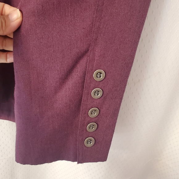 Styleworks blazer jacket business casual plus size 14 Burgundy. - Picture 10 of 16